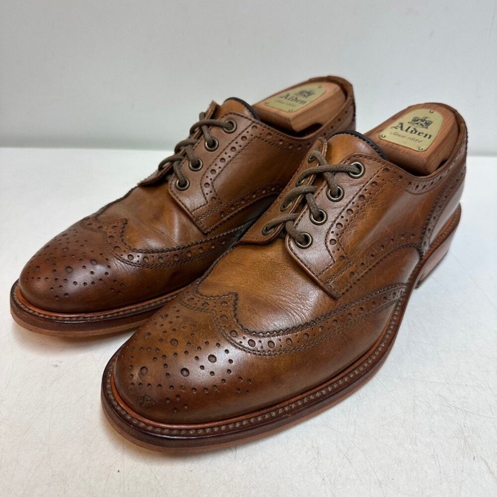 FULLY RESOLED Brunello Cucinelli Wingtip Derby Brown Made in Italy EU 42 US 9 D